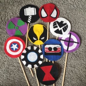 Marvel Inspired Party Decor - 10 pieces - Handmade